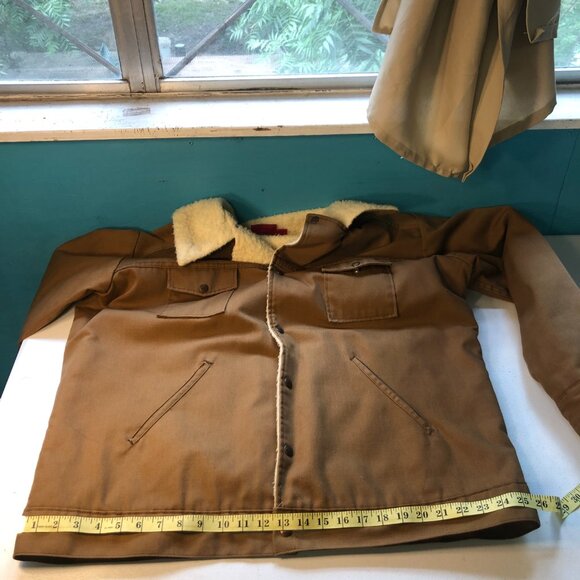 Vintage Dickies Light Brown Jacket, Sherpa-Lined, Size Large - Picture 9 of 12